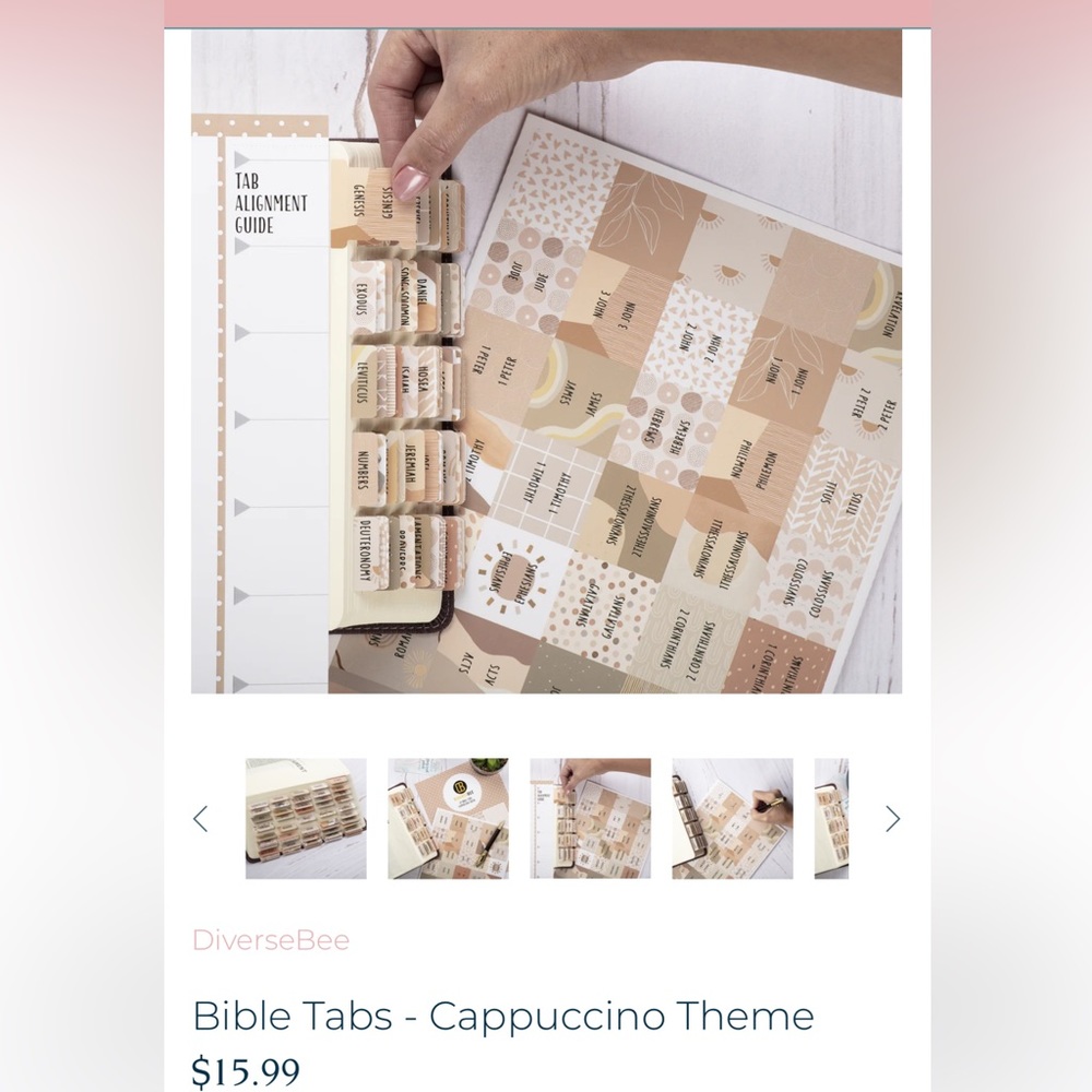 77 Bible Tabs Cappuccino Theme